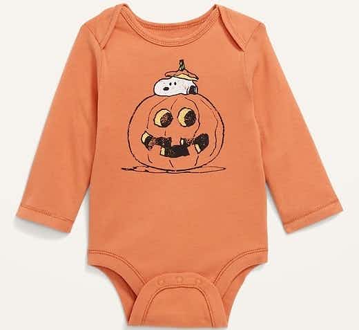 halloween snoopy baby bodysuit