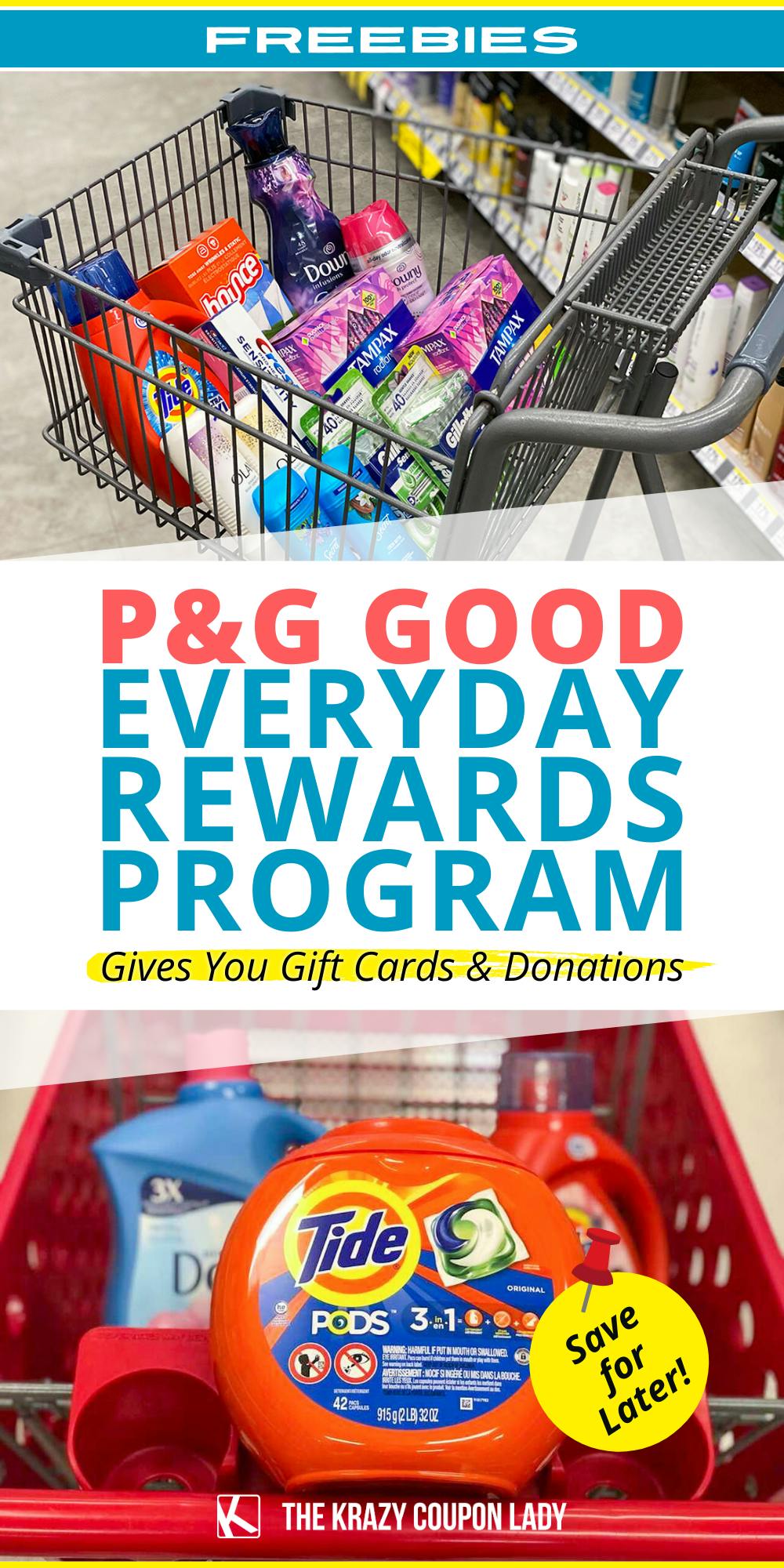 P&G Good Everyday Rewards Program Gives You Gift Cards & Donations ...