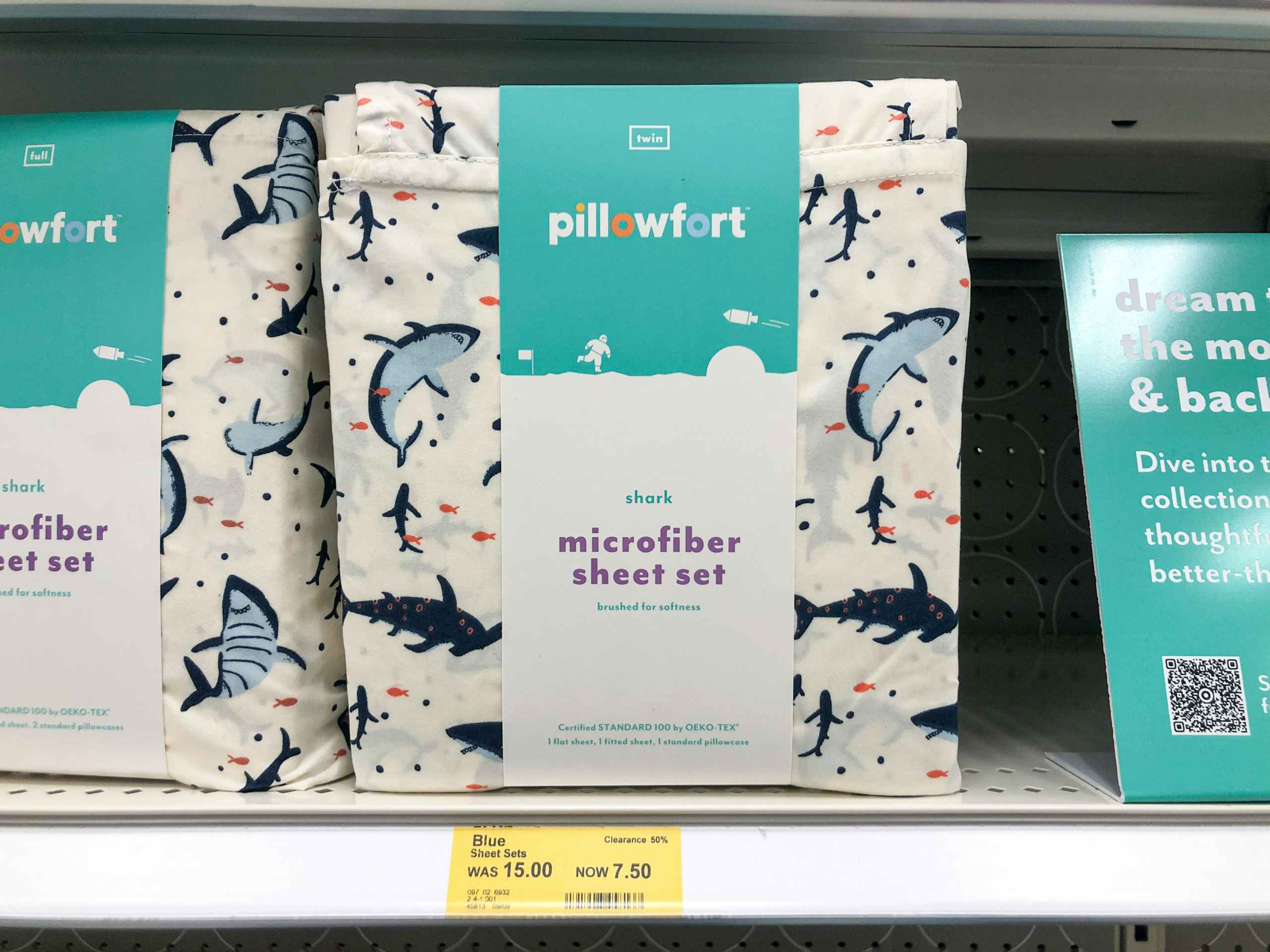 sheet set on clearance on Target store shelf