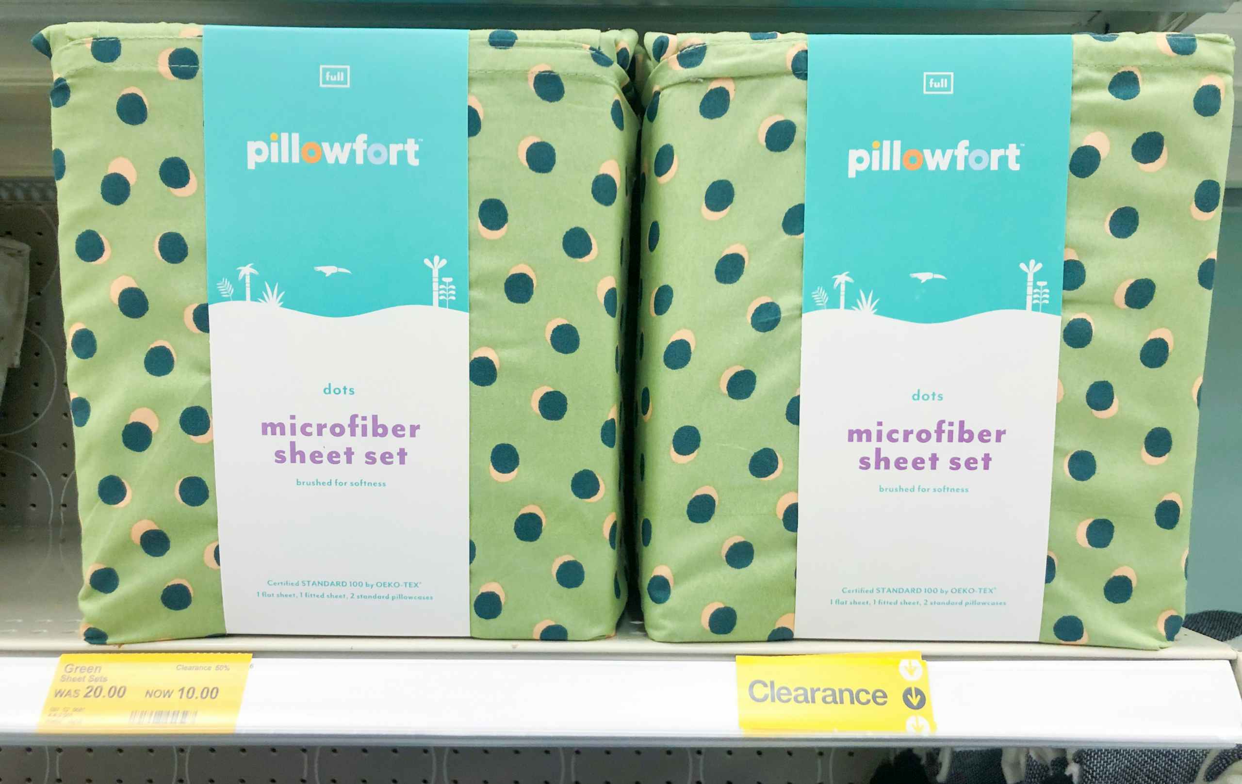 sheet set on clearance on Target store shelf