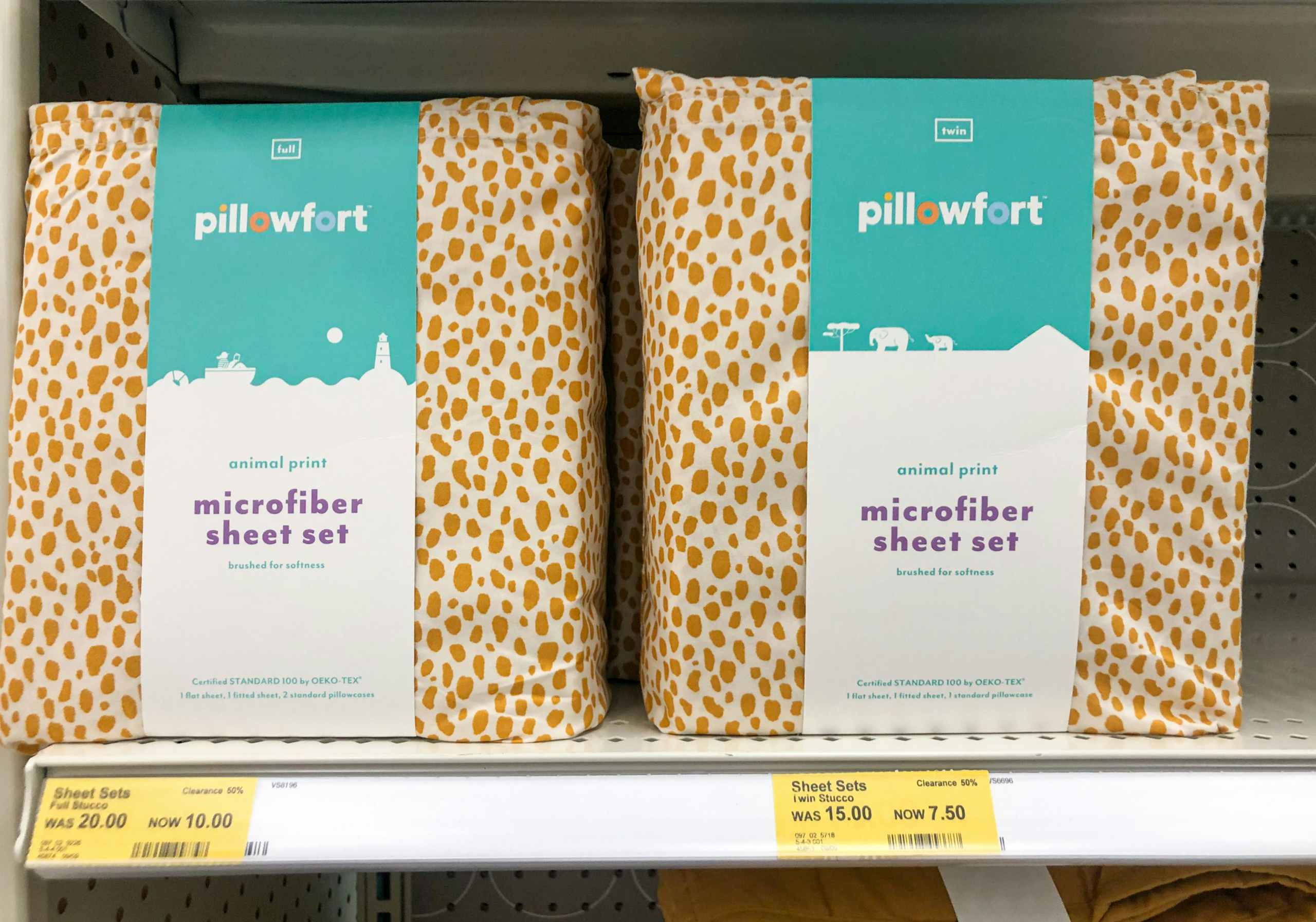 sheet set on clearance on Target store shelf