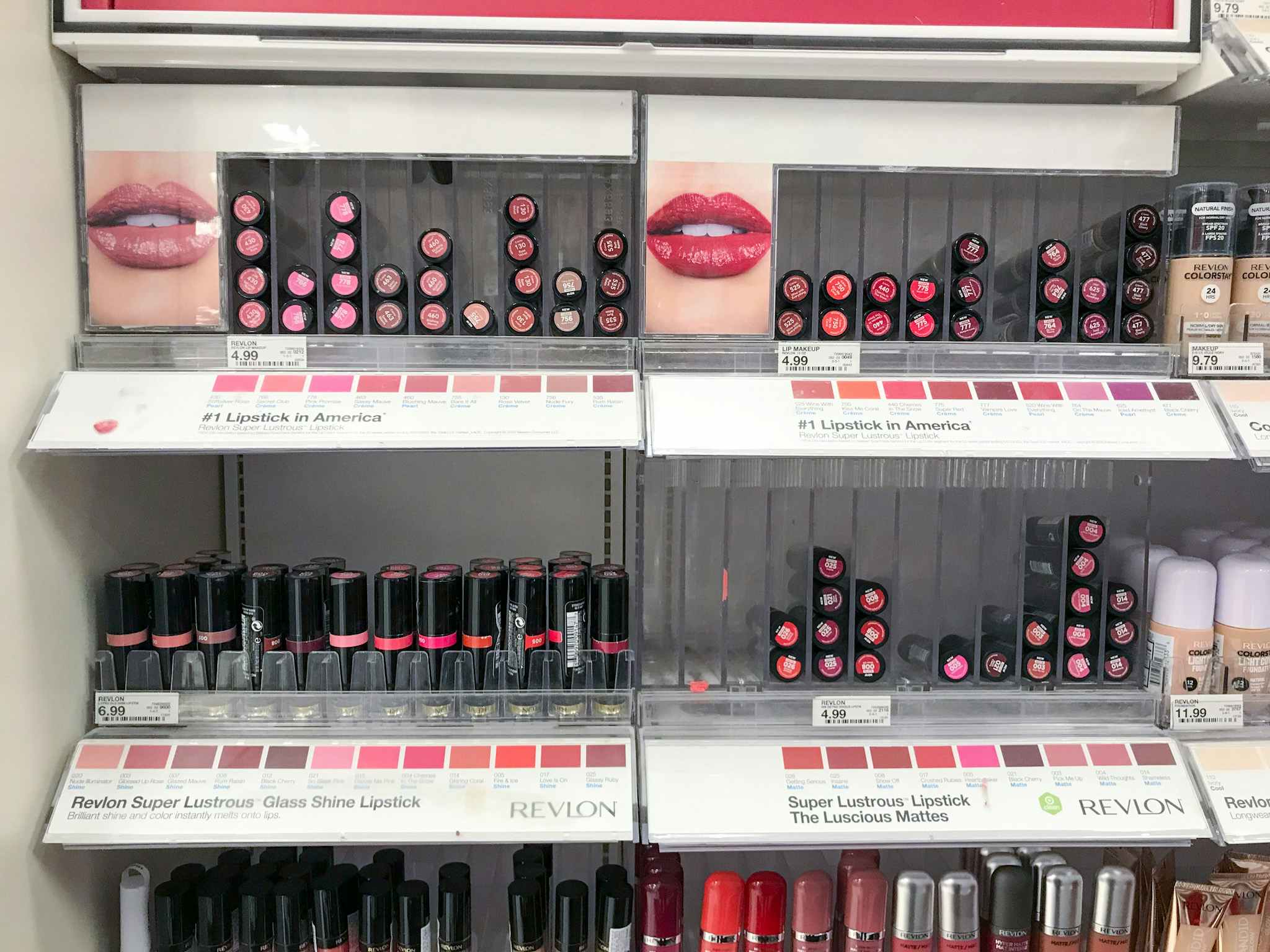 revlon lipstick on a target shelf