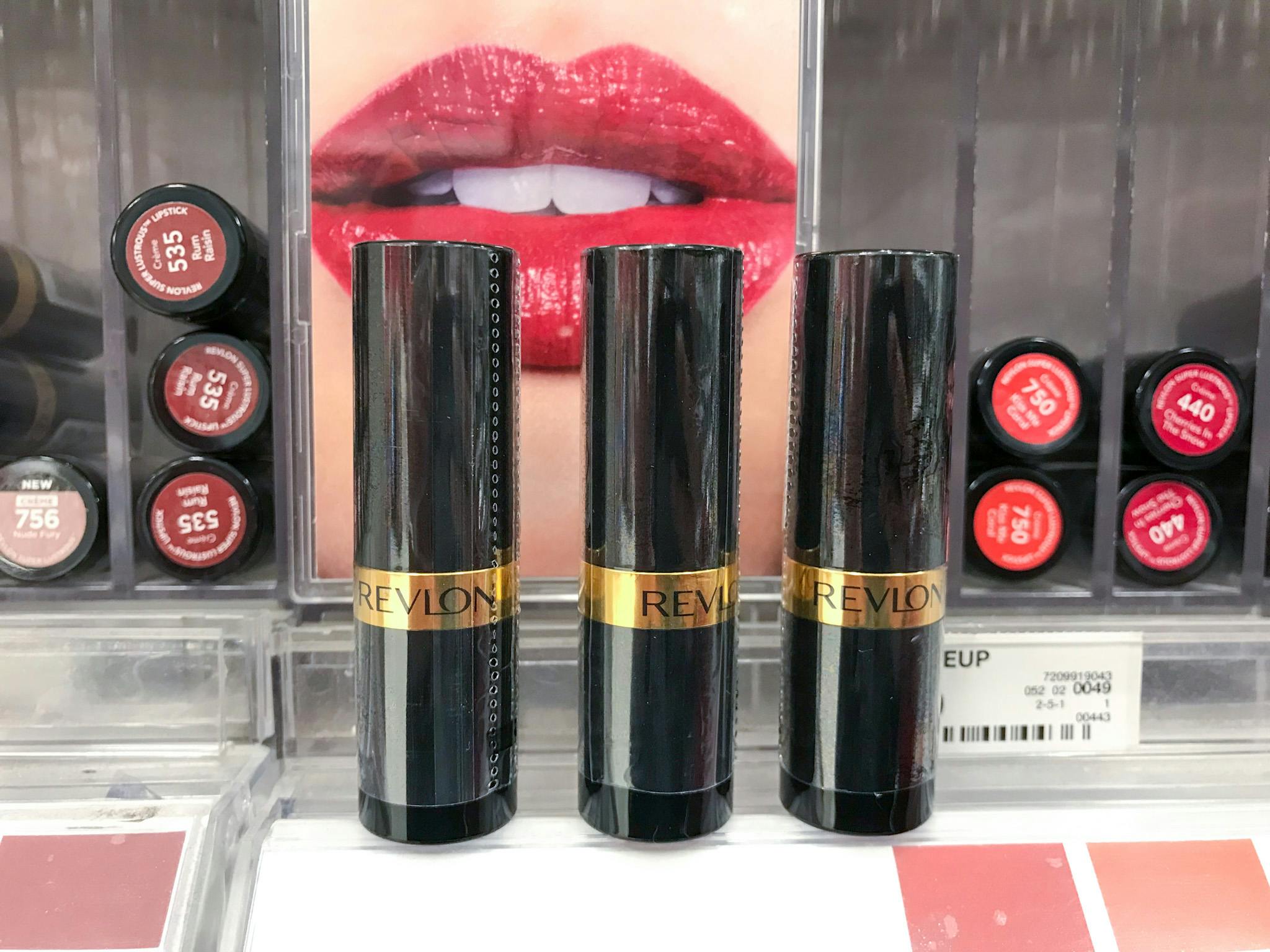 revlon lipstick on a target shelf