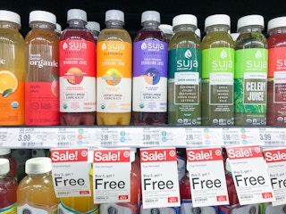 suja elements sparkling juice on a target shelf