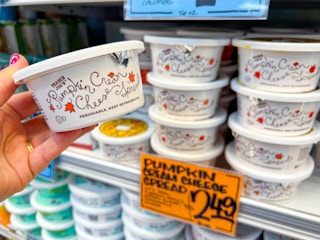 pumpkin cream cheese spread at Trader Joe's
