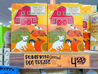 pumpkin recipe dog treats at Trader Joe's