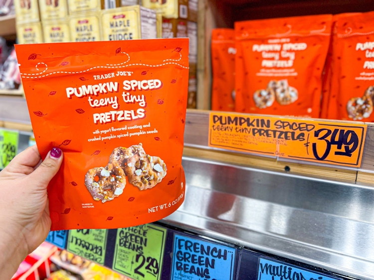 pumpkin spiced pretzels at Trader Joe's