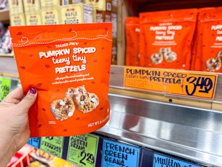 pumpkin spiced pretzels at Trader Joe's