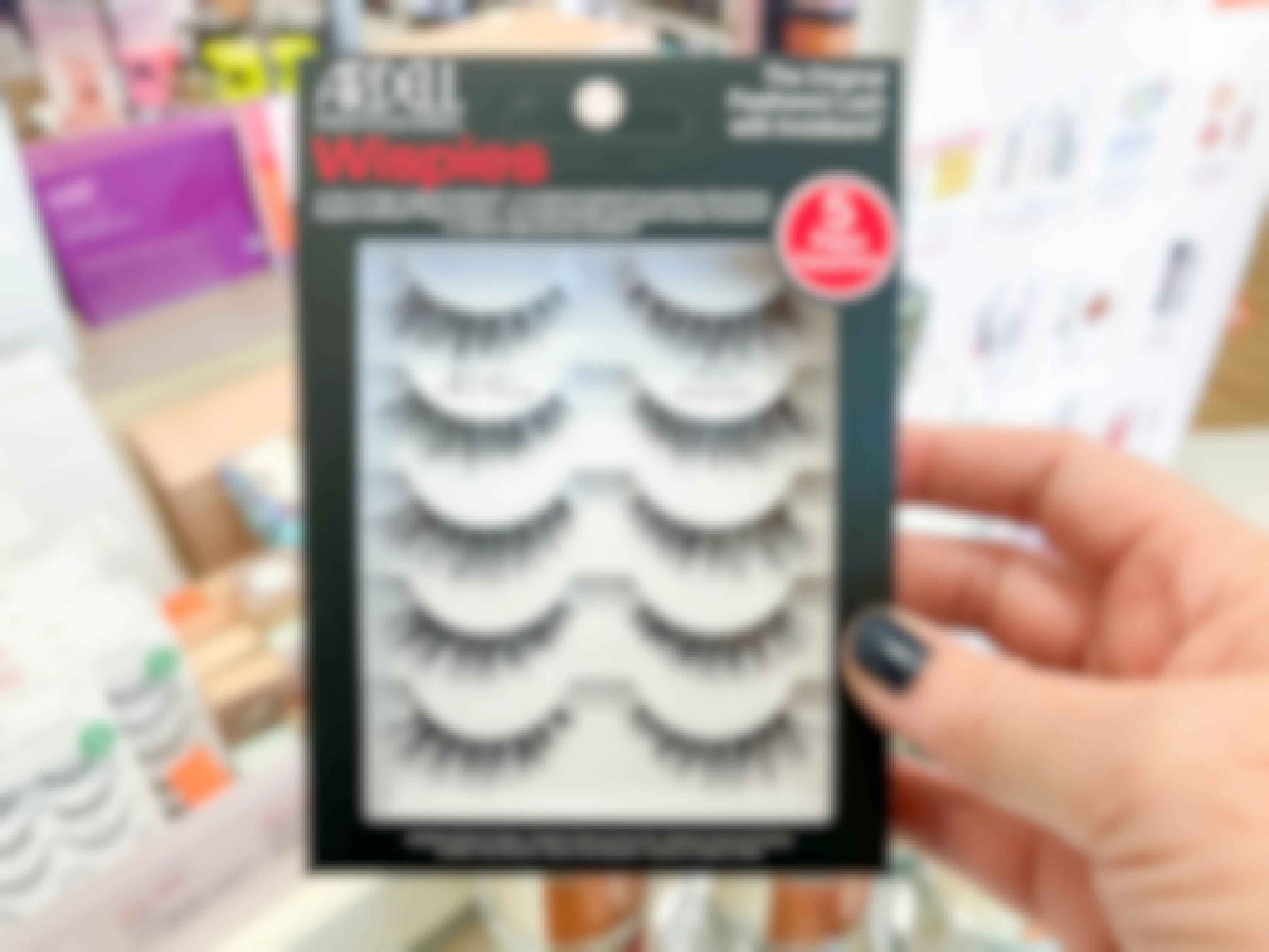 ardell lashes being held up in store