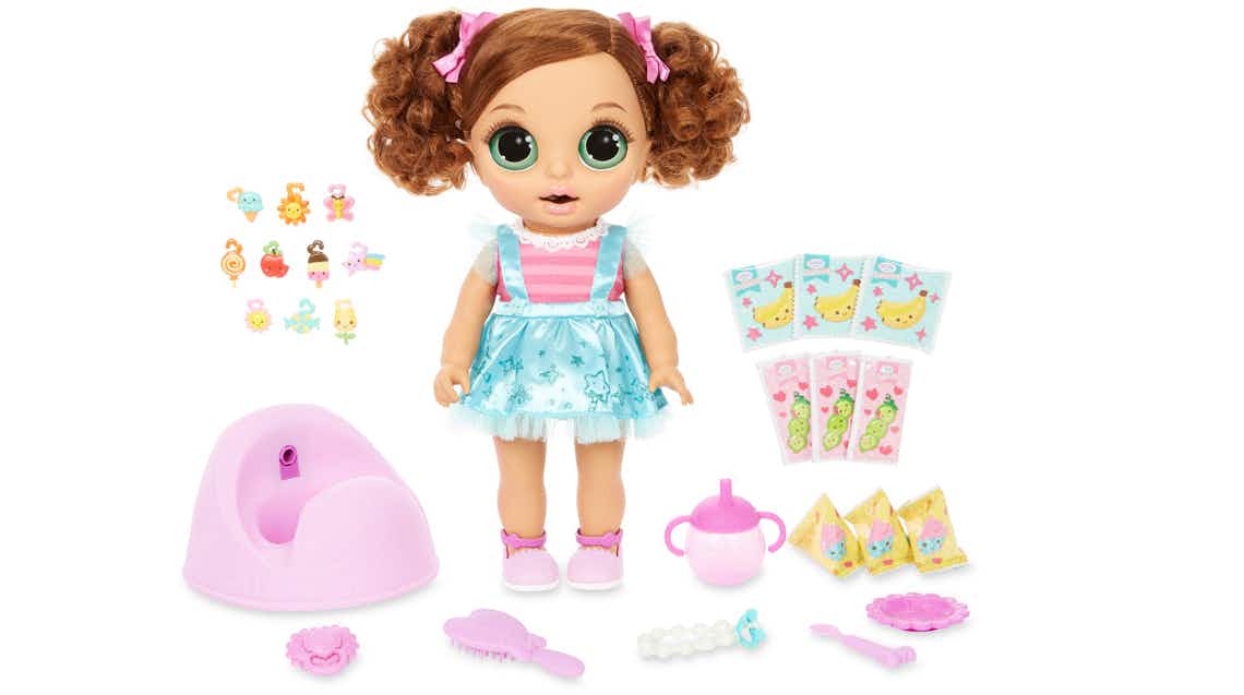 stock photo of baby born magic potty doll and playset