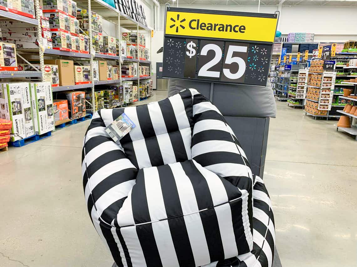 better homes and gardens outdoor bean bag chairs with $25 clearance sign