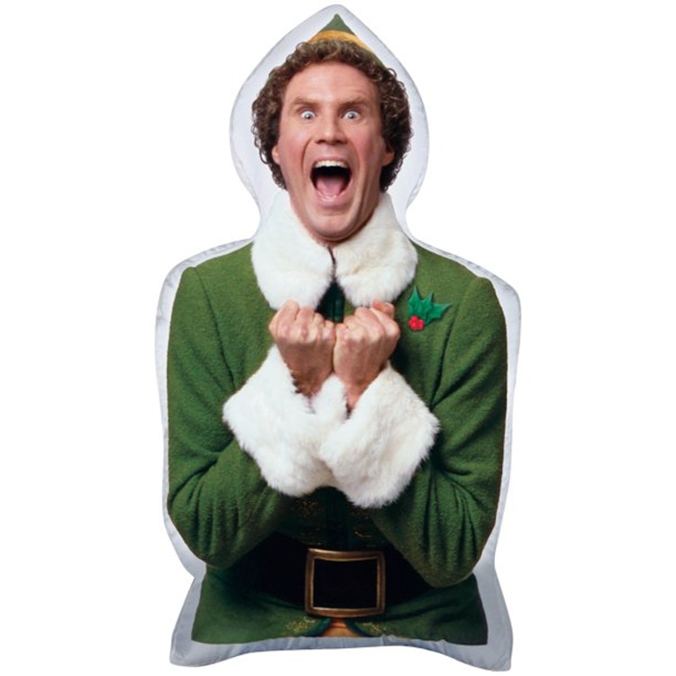 stock photo of buddy the elf car buddy inflatable on white background