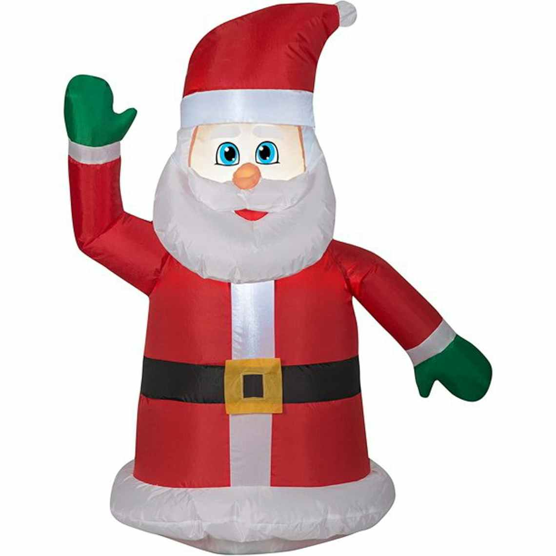 stock photo of car buddy santa inflatable on white background