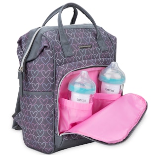 stock photo of bananafish diaper bag with pocket open