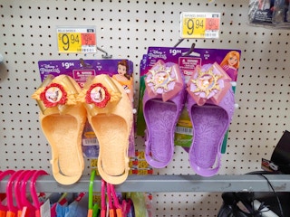 disney halloween costume shoes on hooks at walmart