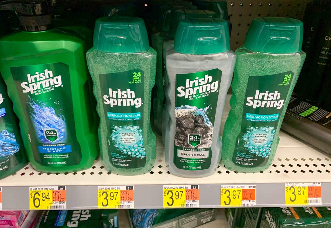 irish spring body wash on walmart shelf