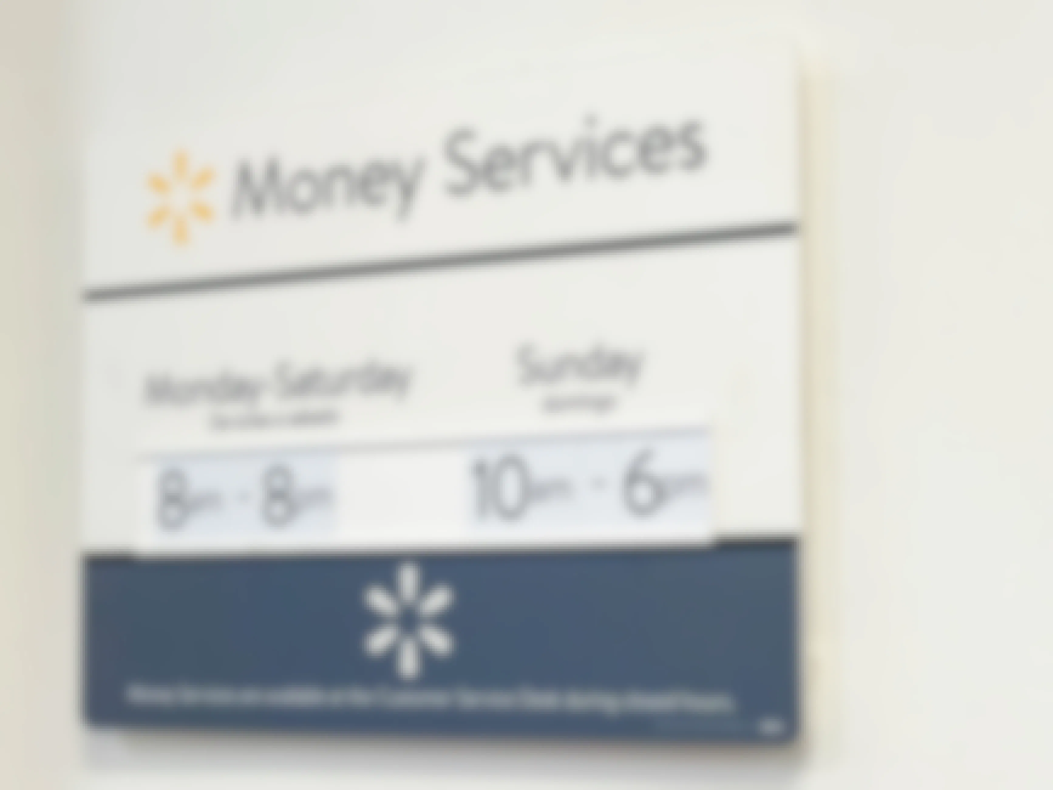 walmart money services hours