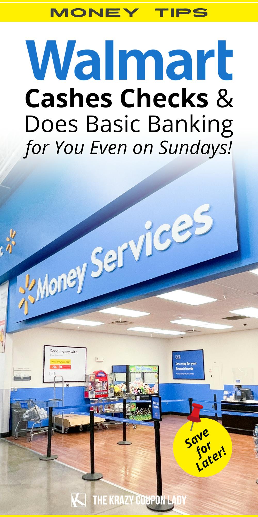 Walmart Cashes Checks and Does Basic Banking for You Even on SUNDAYS!