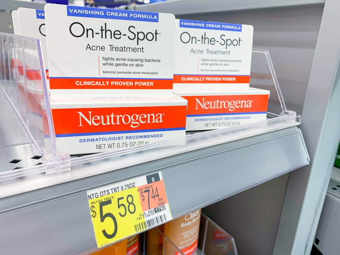 neutrogena acne treatment on walmart shelf