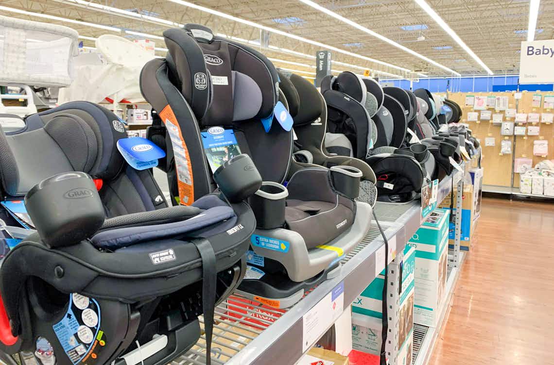 car seat section of store
