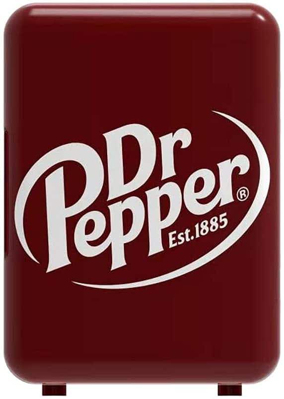 A Dr. Pepper mini fridge.