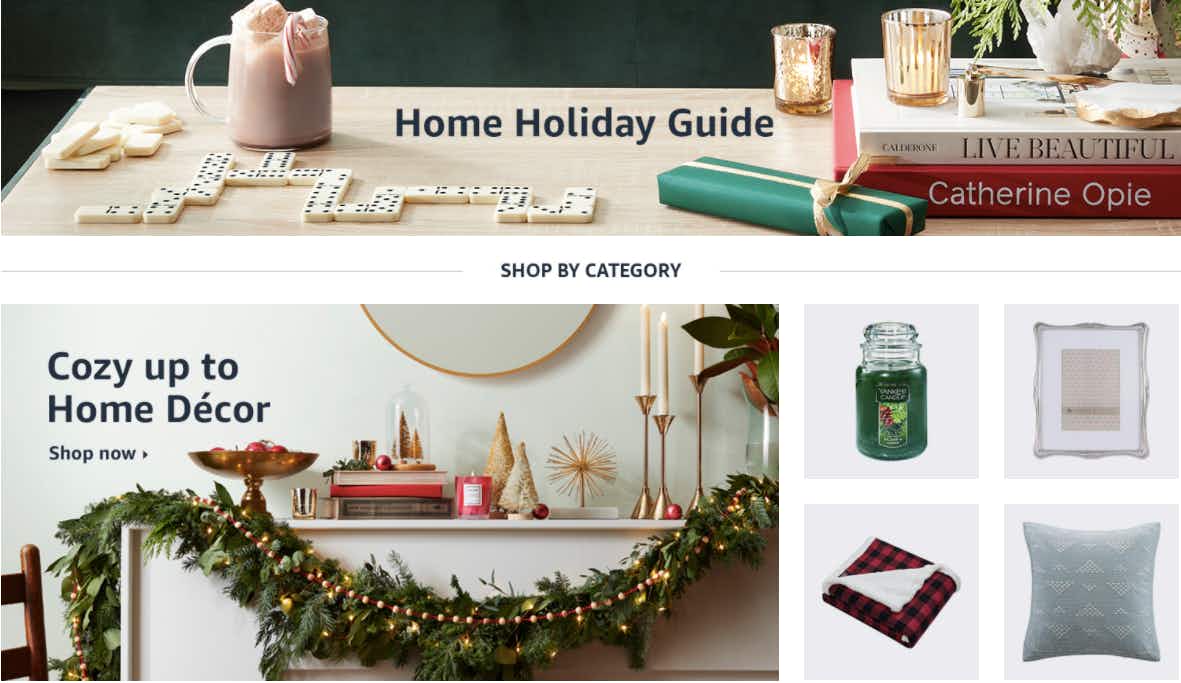 Amazon Home Holiday Gift Guide screenshot.