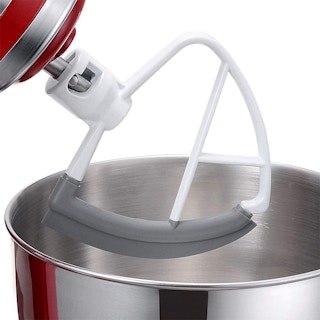 A single-sided silicone mixer paddle.