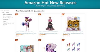 Amazon new releases page showing lol surprise as first one