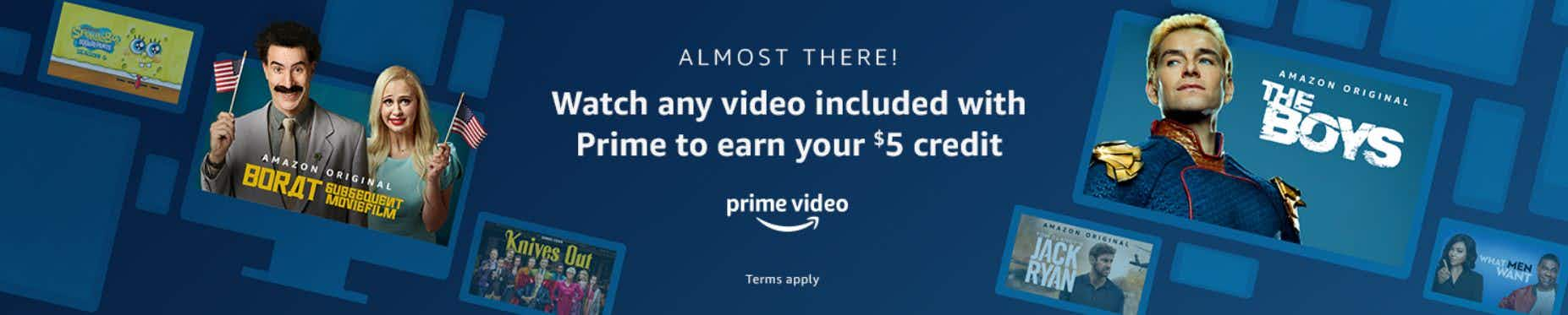 A banner for an Amazon Prime Video credit.