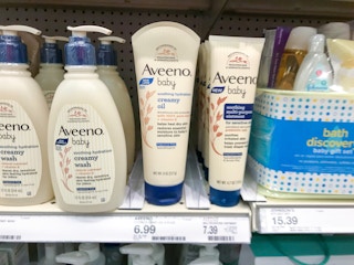 aveeno baby soothing ointment on a target shelf