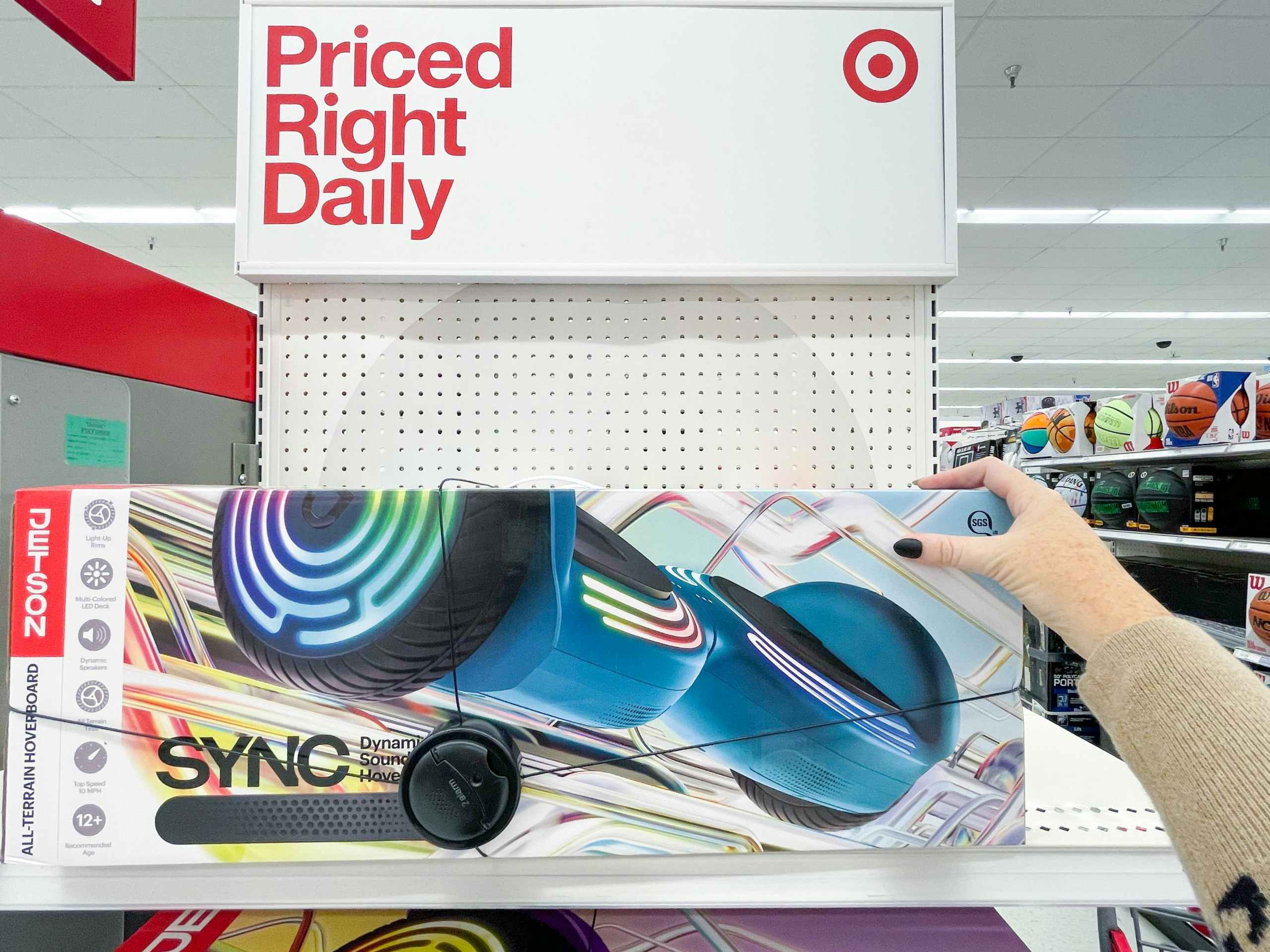 hoverboard on shelf