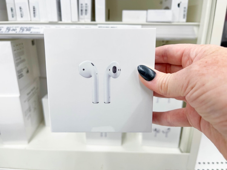 airpods being held