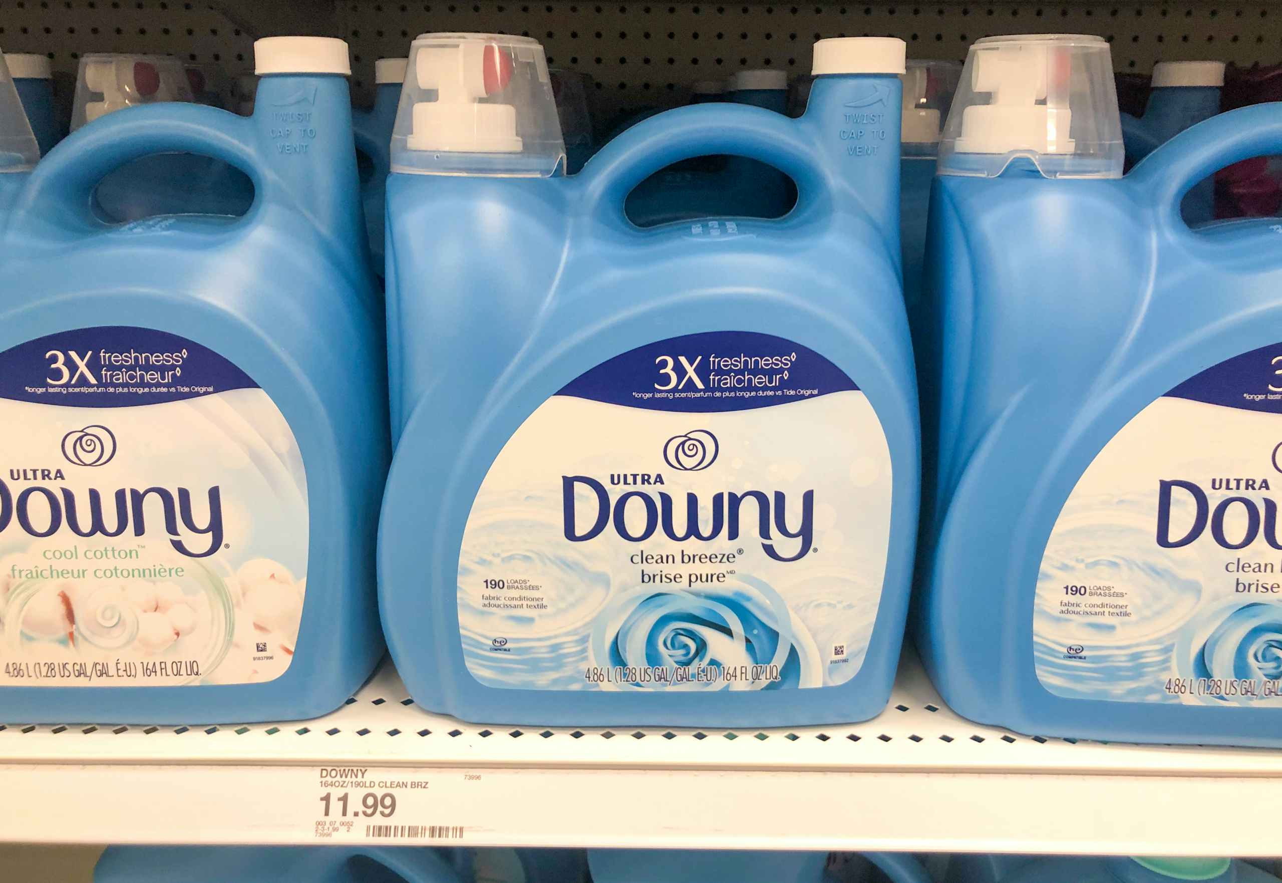 Downy conditioner on shelf at Target