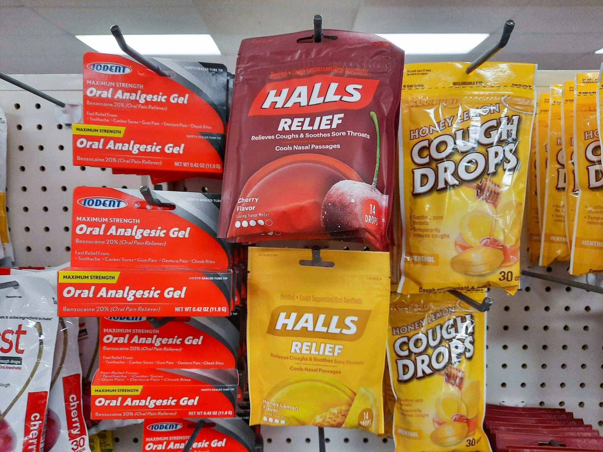 halls cough drops on a dollar tree shelf