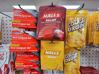 halls cough drops on a dollar tree shelf