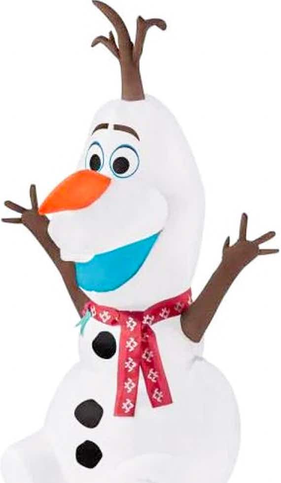home depot olaf red scar christmas inflatable