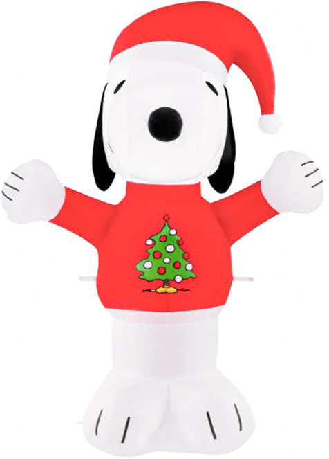 home depot peanuts snoopy christmas inflatable