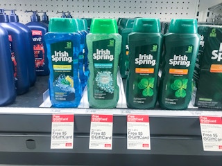irish spring body wash on a target shelf