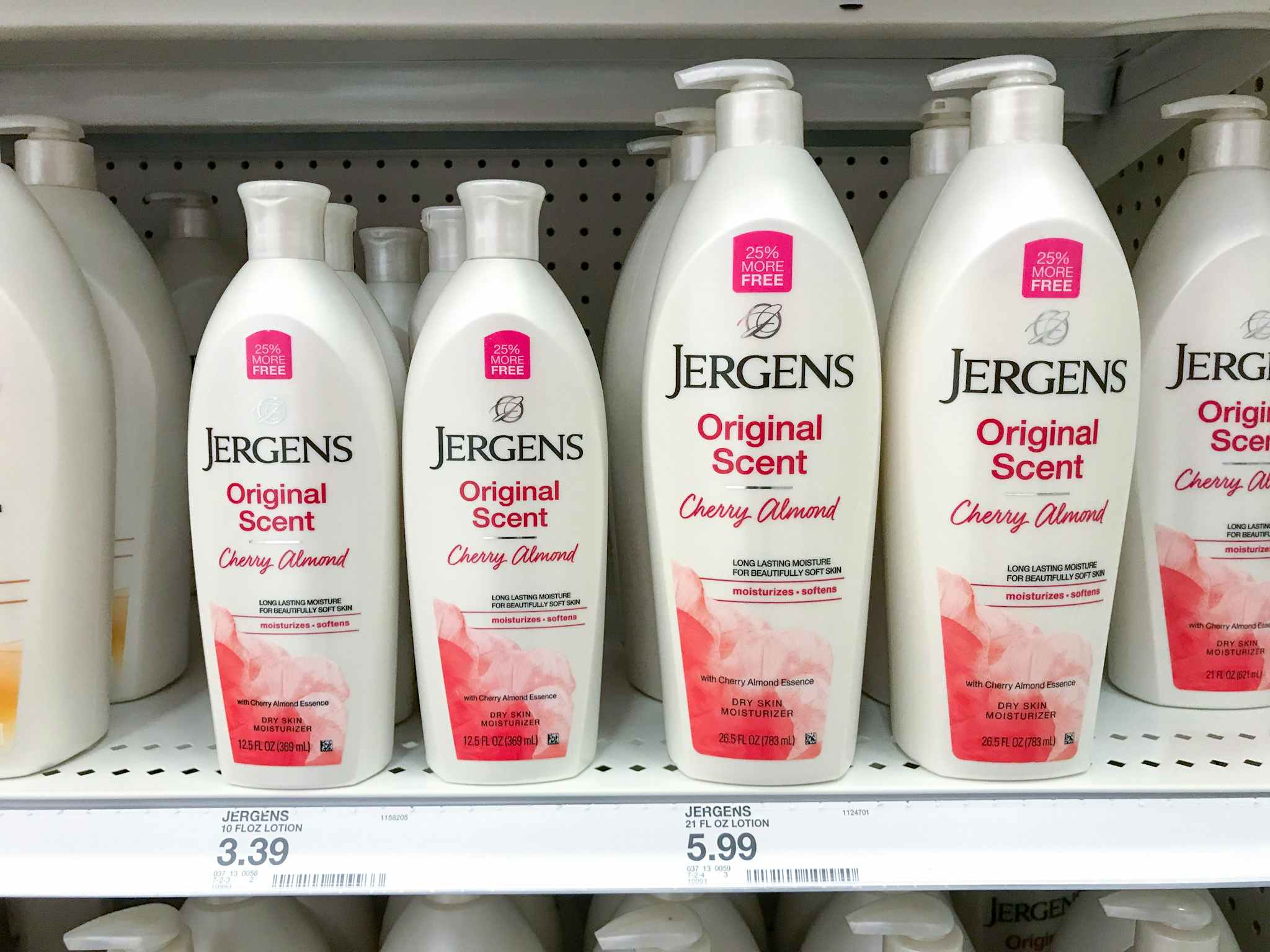 jergens lotion on a target shelf