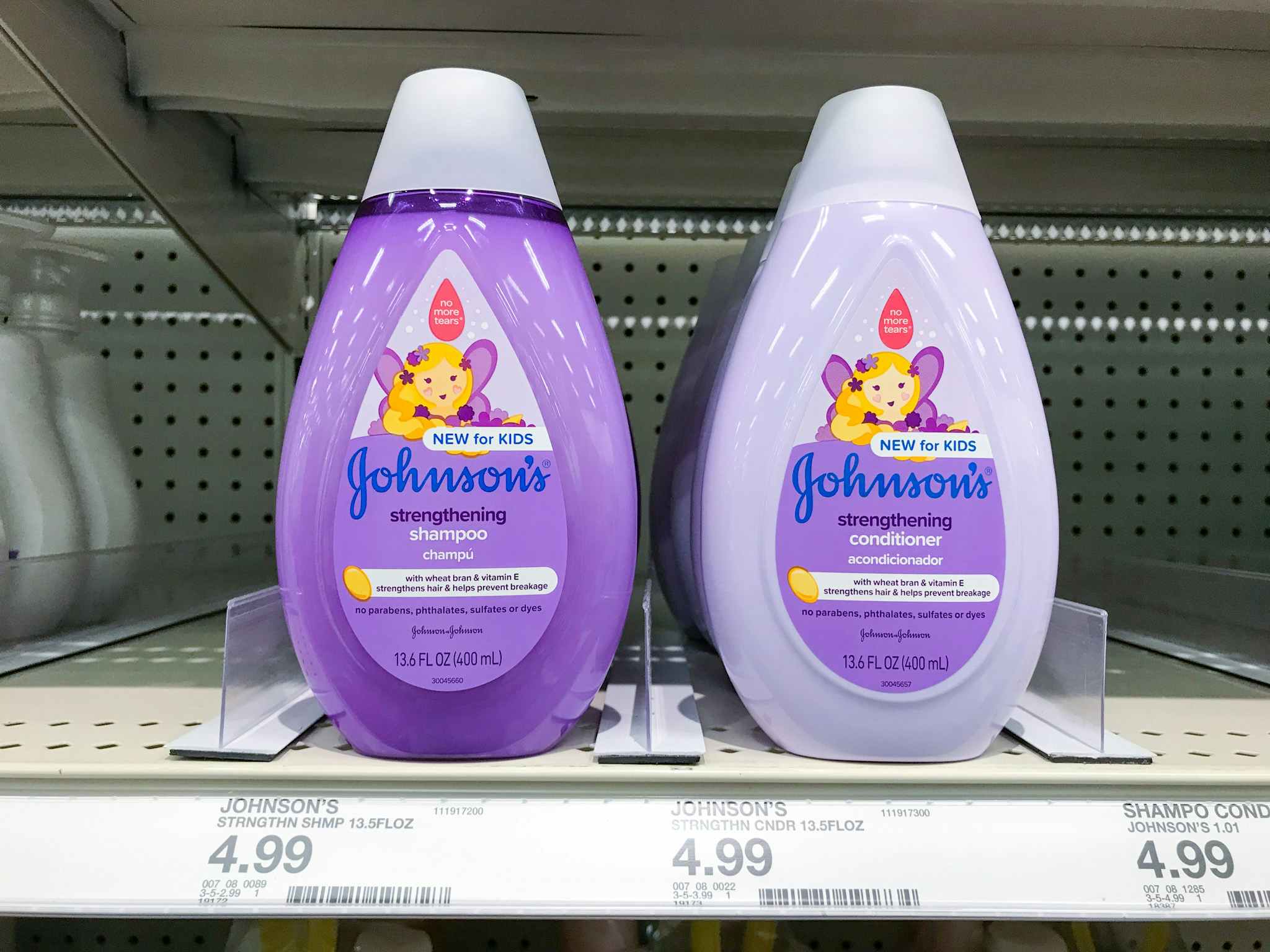 johnson's kids shampoo on a target shelf