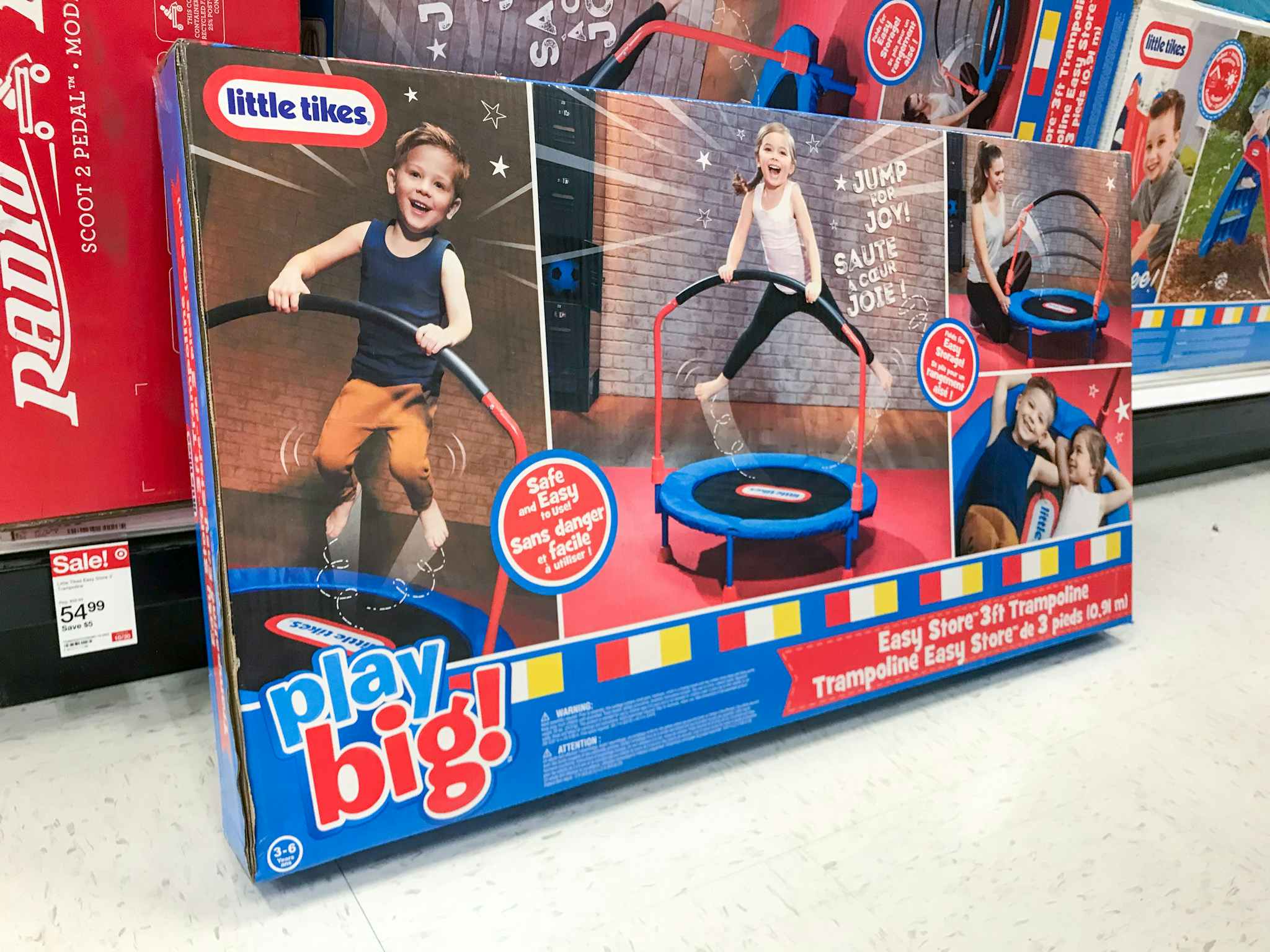 little tikes easy store trampoline at target