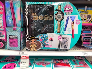 lol surprise fashion secret journal and watch on a target shelf