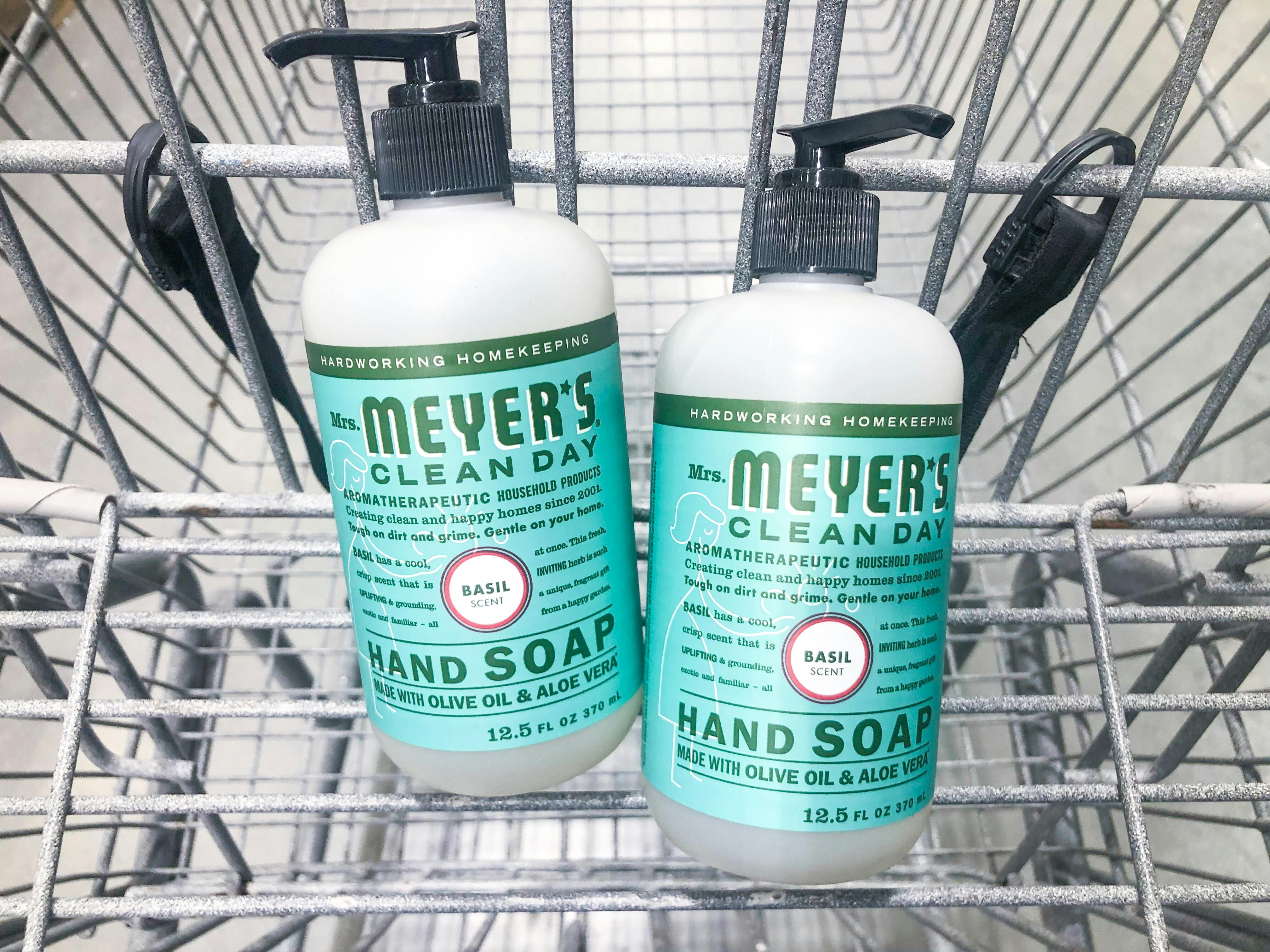 Lowes Mrs Meyers Clean Hand Soap in cart