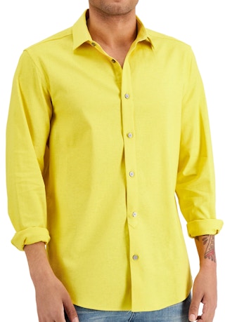 mens alfani dress shirt stock image 2 yellow macys 102121 1634837086 1634837086
