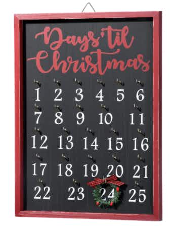 16" Days Til Christmas Calendar Sign