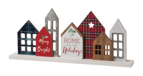 Glitzhome 20" Home for the Holidays Décor Accent
