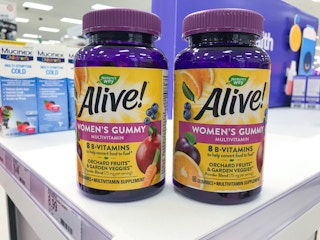 nature's way women's gummy vitamins on a display at target