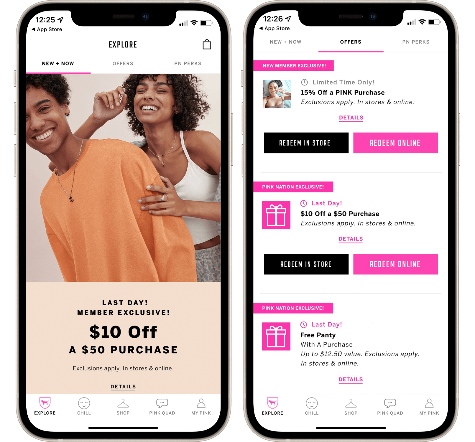 pink deals coming up