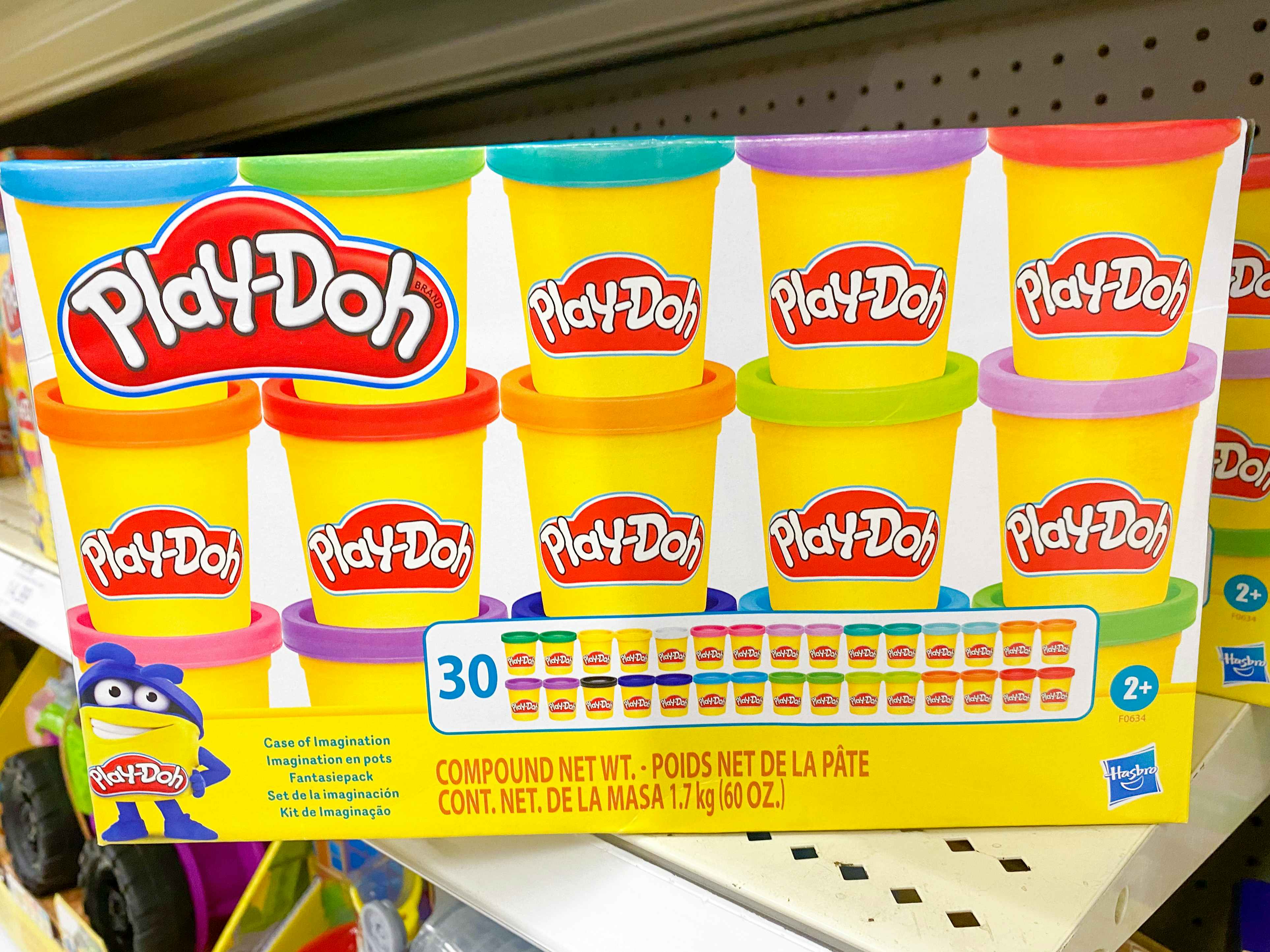 A box set of Play Doh on a shelf at Target.