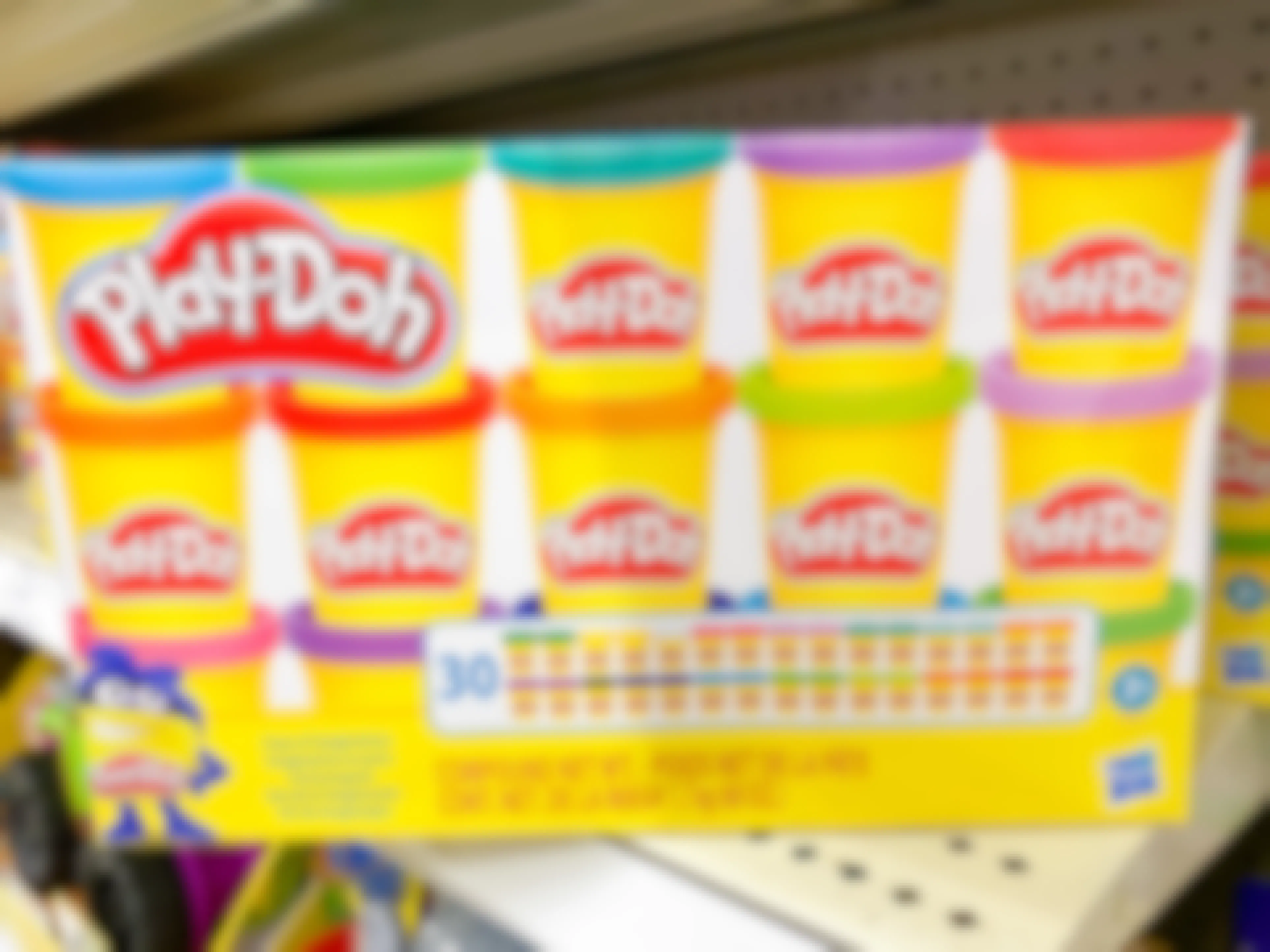 A box set of Play Doh on a shelf at Target.